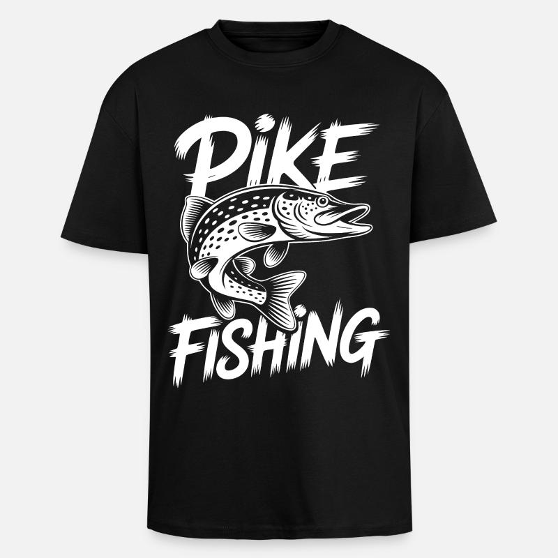 Springender Hecht - Oversized Heavyweight Unisex T-Shirt - Schwarz