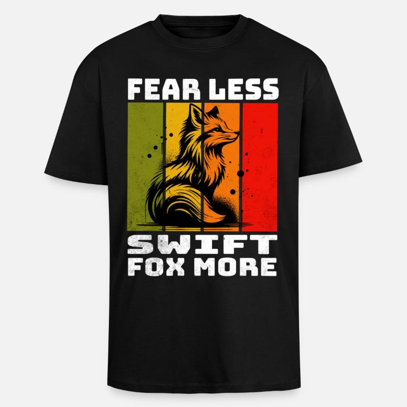 Renard Rapide Swiftfuchs - T-shirt unisexe oversize épais - noir