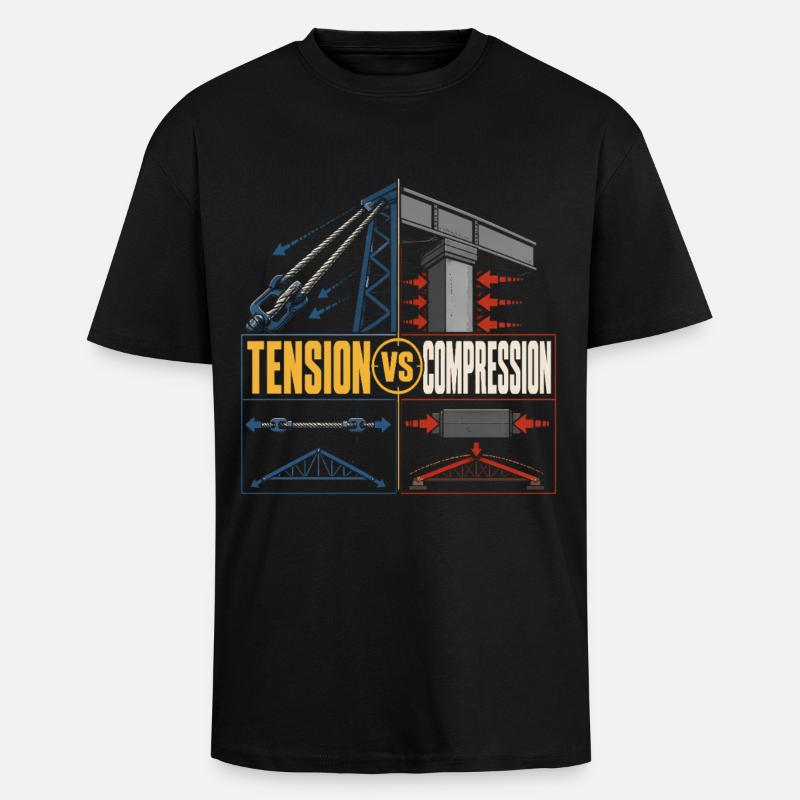 Bridge Engineer Civil Engineering - Unisex Oversized Heavyweight T-shirt - black