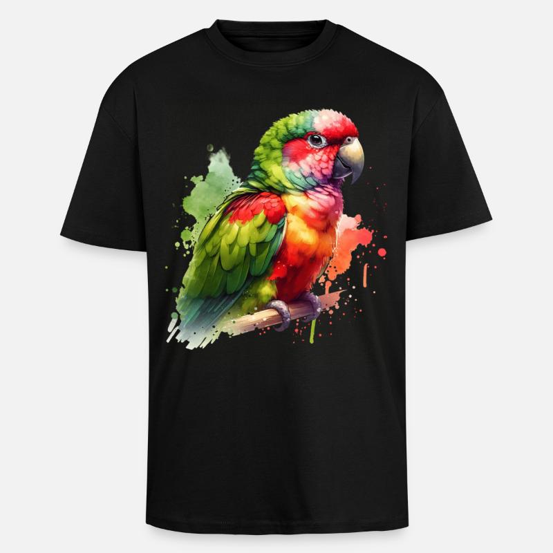 Alexandrasittich Geschenk - Oversized Heavyweight Unisex T-Shirt - Schwarz