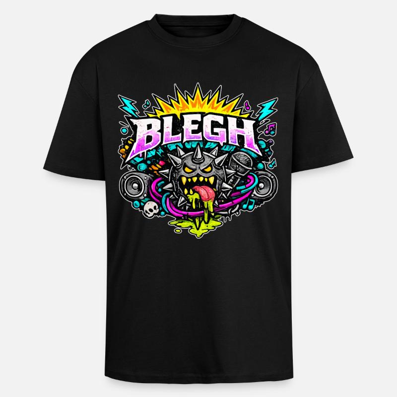 Édition Blegh Comic - T-shirt unisexe oversize épais - noir