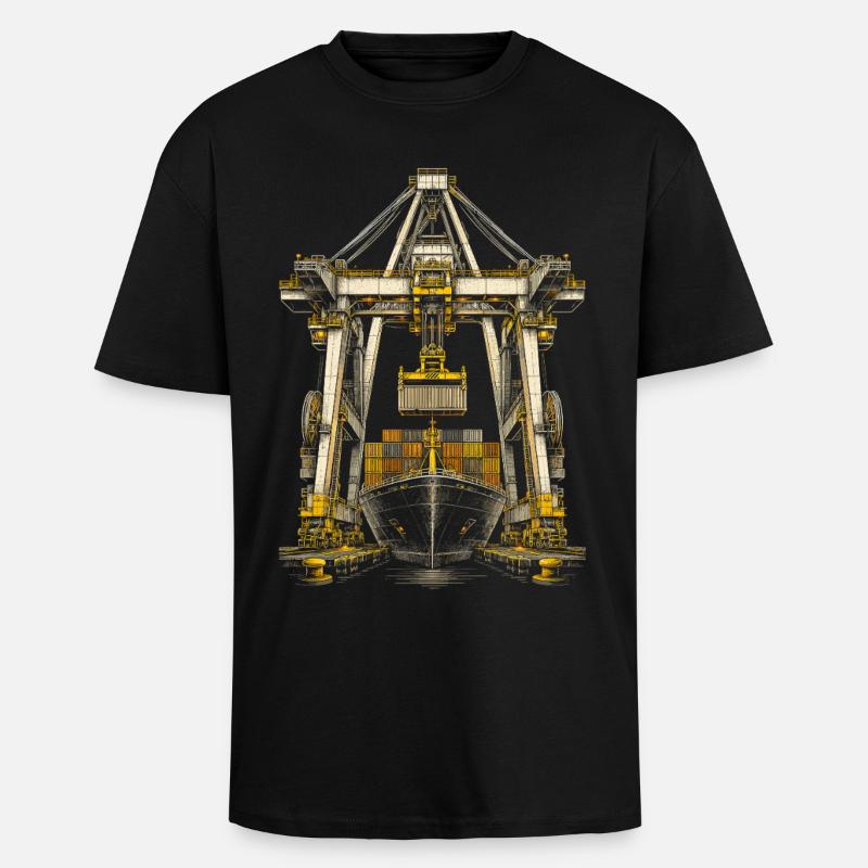 docker - T-shirt unisexe oversize épais - noir