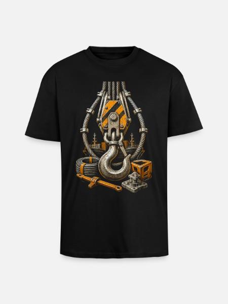docker - Unisex Oversized Heavyweight T-shirt - black