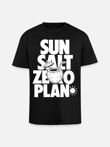 Plan zéro Sun Salt Conception Tropicale - T-shirt unisexe oversize épais - noir