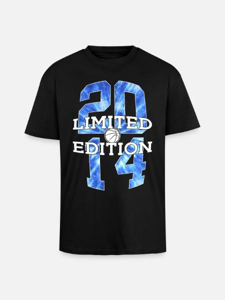 LIMITED EDITION 2014 BASKETBALL 12TH BIRTHDAY - Unisex Oversized Heavyweight T-shirt - black