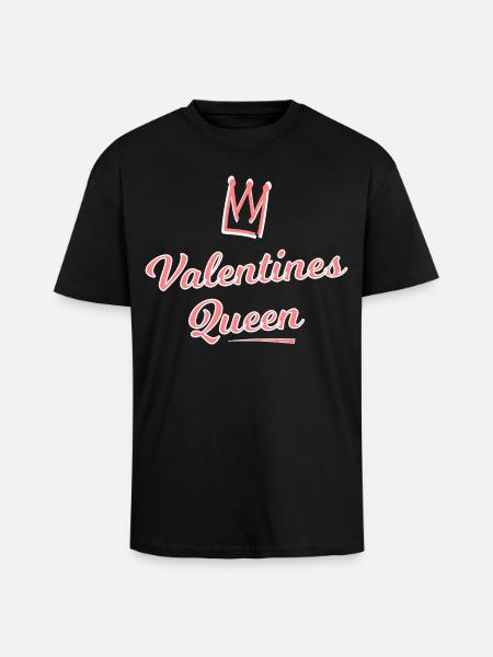 Valentines Queen - Oversized Heavyweight Unisex T-Shirt - Schwarz