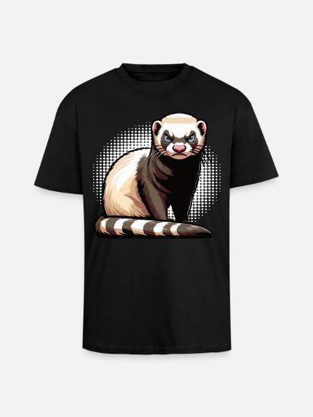 Frettchen Frettchenhalter Frettchenbesitzer - Oversized Heavyweight Unisex T-Shirt - Schwarz