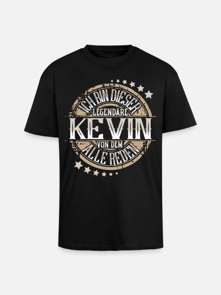 Kevin - Oversized Heavyweight Unisex T-Shirt - Schwarz