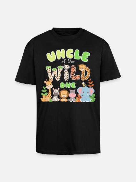 Onkel des Wilden - Oversized Heavyweight Unisex T-Shirt - Schwarz