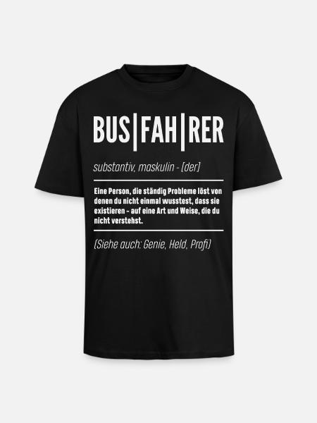 Busfahrer Definition Genie Held - Oversized Heavyweight Unisex T-Shirt - Schwarz