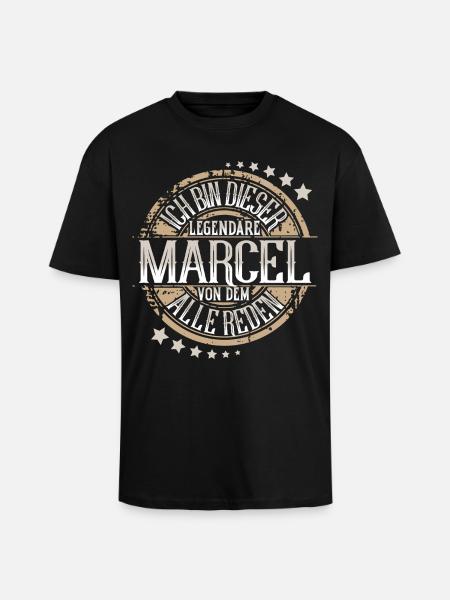 Marcel - Oversized Heavyweight Unisex T-Shirt - Schwarz