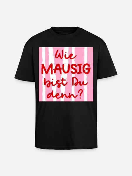 Freundschaft Maus Freundin - Oversized Heavyweight Unisex T-Shirt - Schwarz