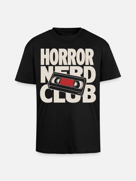 Horror Nerd Club VHS - Unisex Oversized Heavyweight T-shirt - black