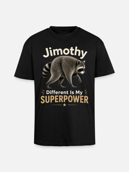 Jimothy Anders is my superpower - Unisex Oversized Heavyweight T-shirt - black