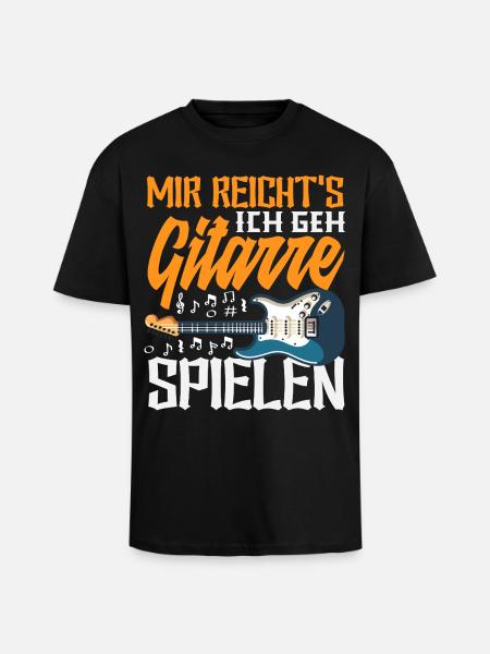 Lustiges Musiker - Oversized Heavyweight Unisex T-Shirt - Schwarz