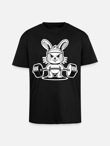 Pumpernickel Rabbit - Unisex Oversized Heavyweight T-shirt - black
