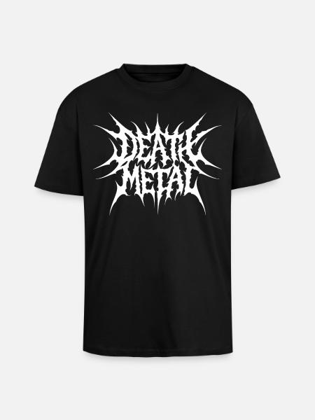 Death Metal jagged lettering - Unisex Oversized Heavyweight T-shirt - black