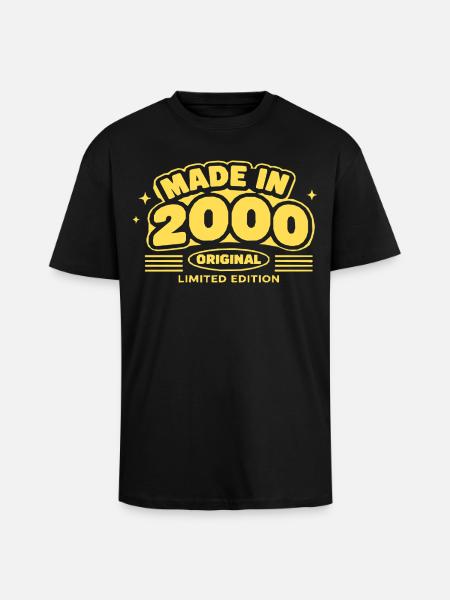 Made in 2000 Original Limited - Unisex Oversized Heavyweight T-shirt - black