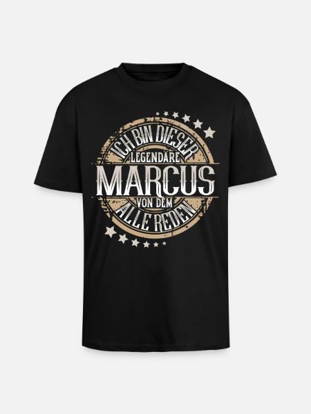 Marcus - Oversized Heavyweight Unisex T-Shirt - Schwarz