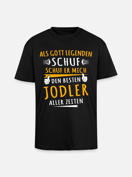 Jodler - Oversized Heavyweight Unisex T-Shirt - Schwarz