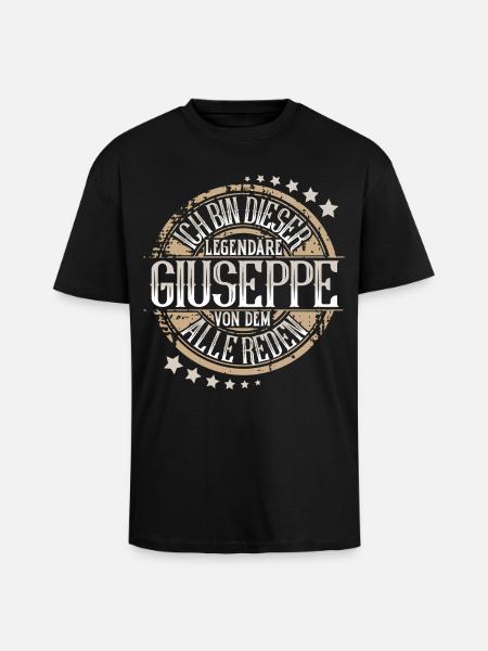 Giuseppe - Oversized Heavyweight Unisex T-Shirt - Schwarz