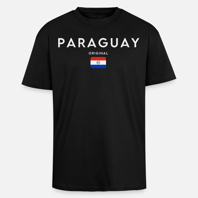 Paraguayan flag, Paraguayan pride - Unisex Oversized Heavyweight T-shirt - black