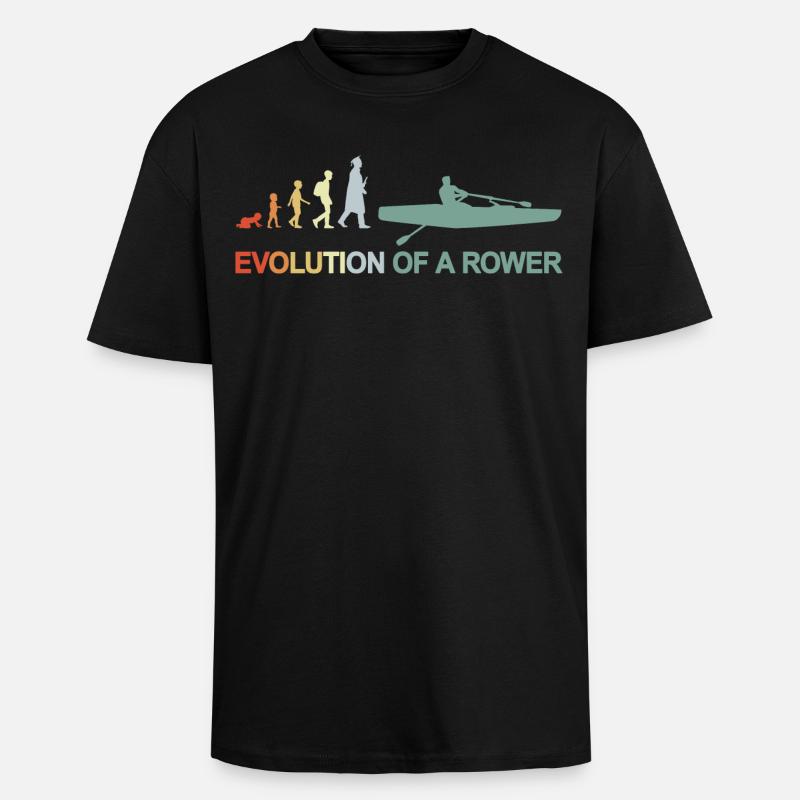 Entwicklung eines Ruderers - Oversized Heavyweight Unisex T-Shirt - Schwarz