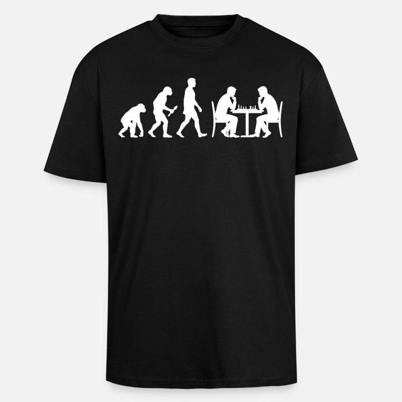 Chess Evolution – Der Weg zum Großmeister - Oversized Heavyweight Unisex T-Shirt - Schwarz