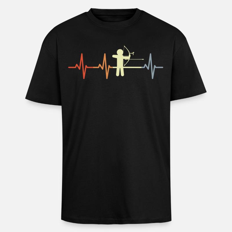 Palpitations cardiaques de l’archer - T-shirt unisexe oversize épais - noir