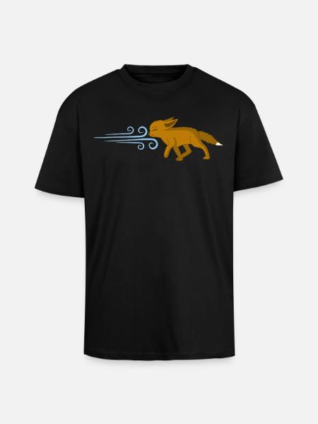 The Fox and the Wind - Unisex Oversized Heavyweight T-shirt - black