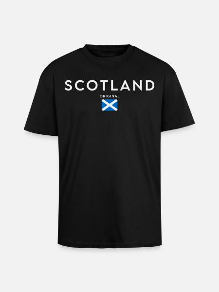 Drapeau de l’Ecosse, fierté écossaise - T-shirt unisexe oversize épais - noir