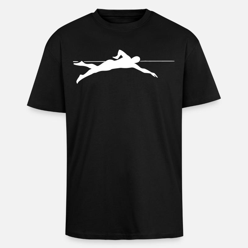 Dynamic Sprinter Line Graphics - Unisex Oversized Heavyweight T-shirt - black