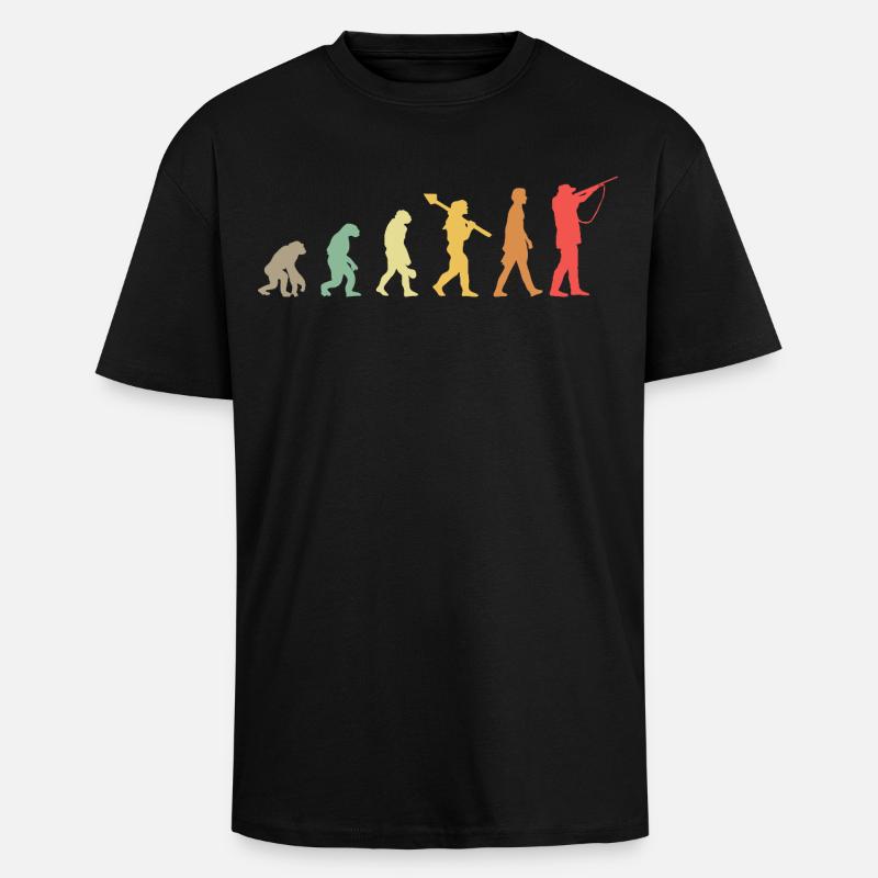 Evolution Hunting Jagd Jäger - Oversized Heavyweight Unisex T-Shirt - Schwarz