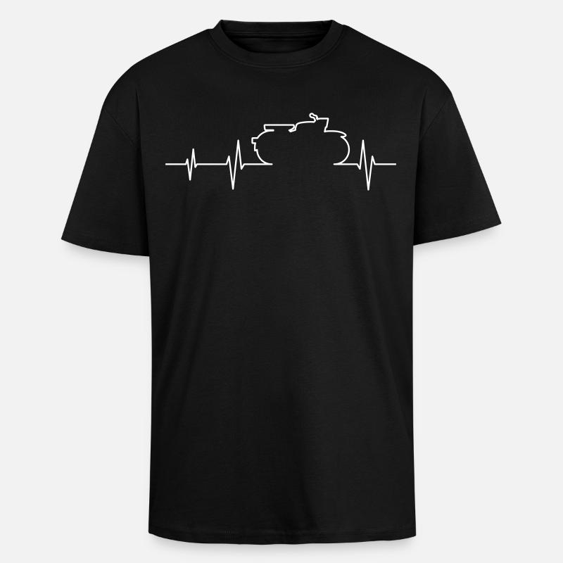 Simson Sparrowhawk Hawk ECG - T-shirt unisexe oversize épais - noir
