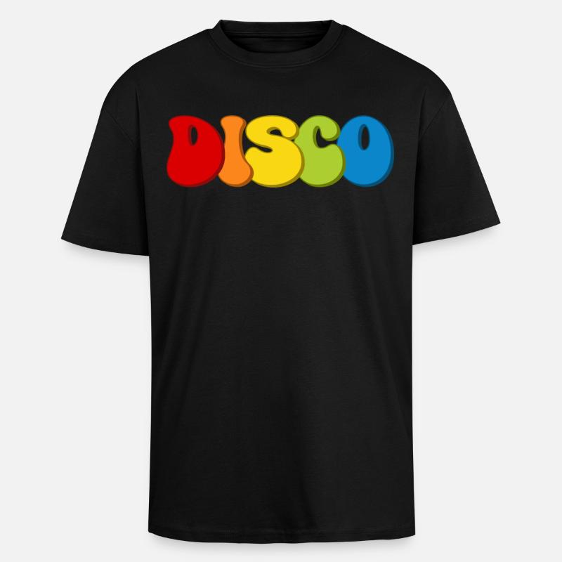 Disco - Oversized Heavyweight Unisex T-Shirt - Schwarz