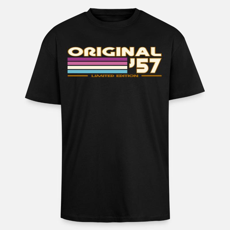 1957 - Oversized Heavyweight Unisex T-Shirt - Schwarz