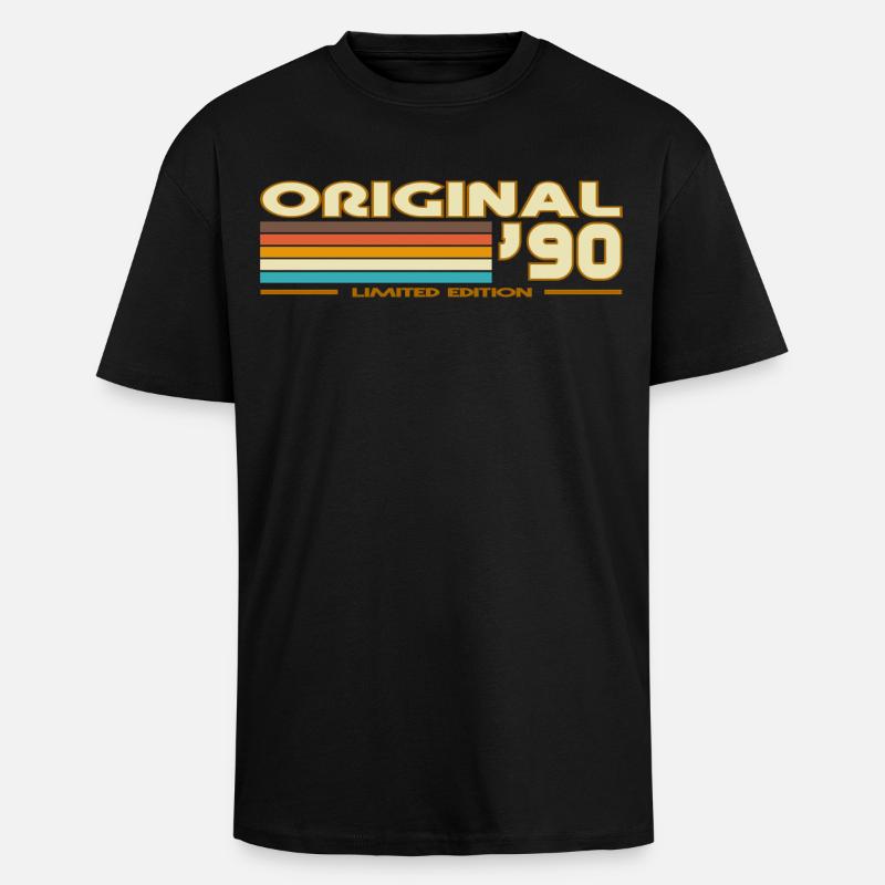 1990 - Unisex Oversized Heavyweight T-shirt - black