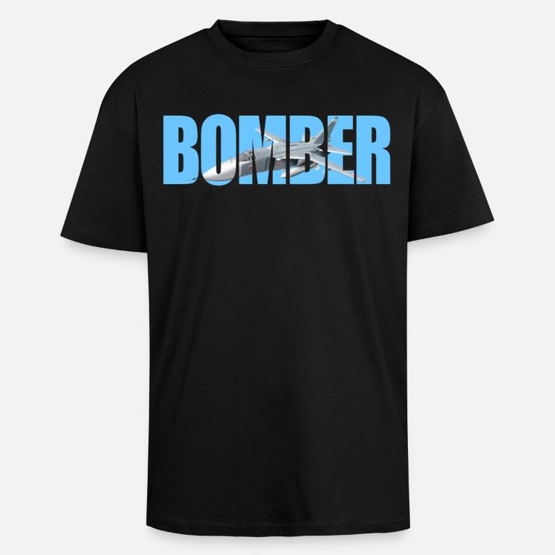 Bomber Su-24 - Unisex Oversized Heavyweight T-shirt - black