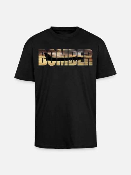 Bomber Tu-95 - Unisex Oversized Heavyweight T-shirt - black