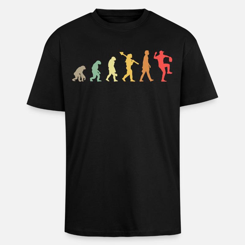Baseball Evolution - Unisex Oversized Heavyweight T-shirt - black