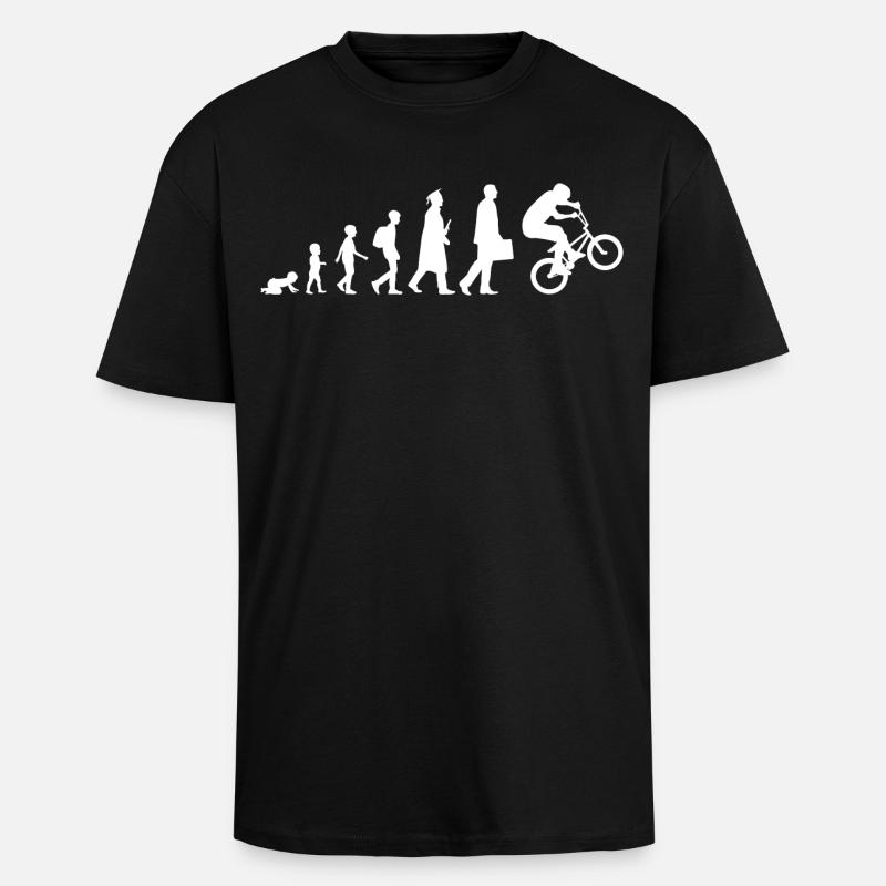 Evolution of BMX - Oversized Heavyweight Unisex T-Shirt - Schwarz