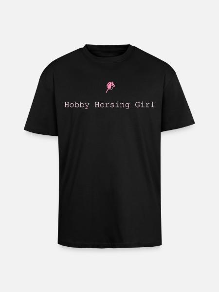 Cavalière Hobby Cheval de Passe-temps - T-shirt unisexe oversize épais - noir