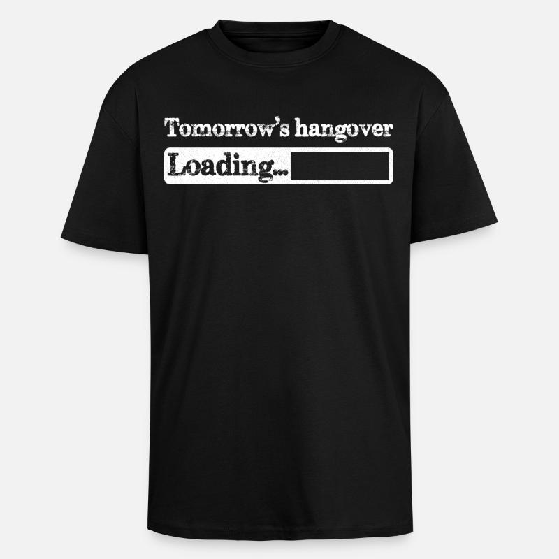 Der Kater-Loading von morgen - Oversized Heavyweight Unisex T-Shirt - Schwarz