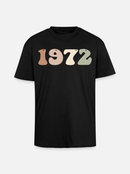 1972 - Unisex Oversized Heavyweight T-shirt - black