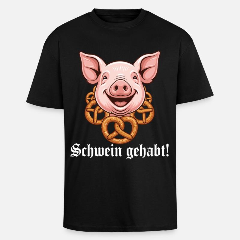 Pig had ! - Unisex Oversized Heavyweight T-shirt - black