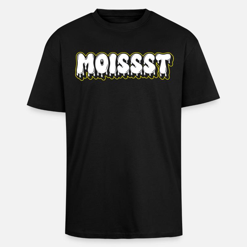 Moist Fat Font Wortzeichen - Oversized Heavyweight Unisex T-Shirt - Schwarz