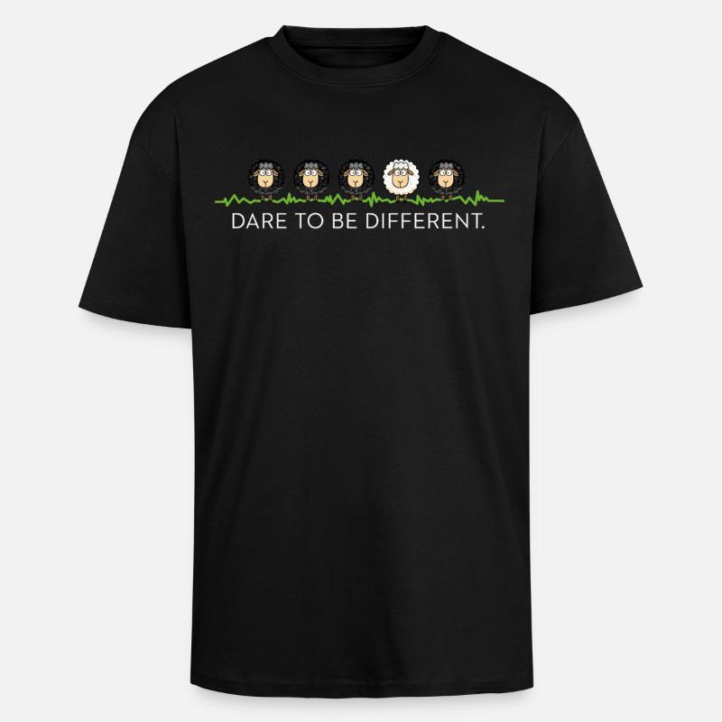 Be Different – Black Sheep - Unisex Oversized Heavyweight T-shirt - black