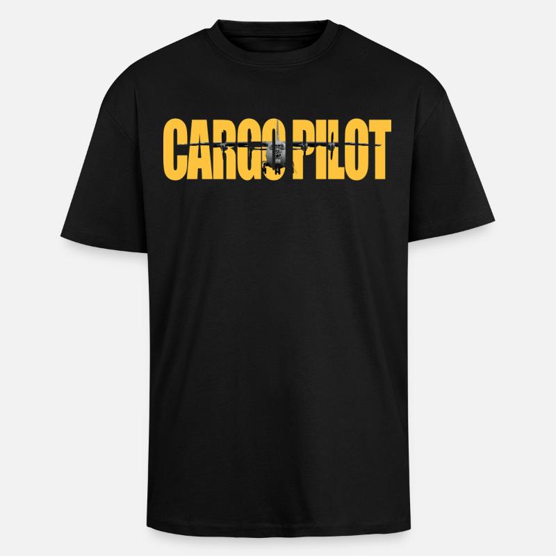Cargo pilot An-12 - Oversized Heavyweight Unisex T-Shirt - Schwarz
