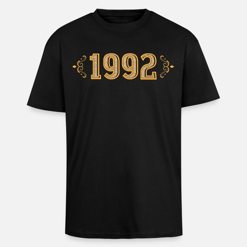 Legende seit 1992, Retro 1992 - Oversized Heavyweight Unisex T-Shirt - Schwarz