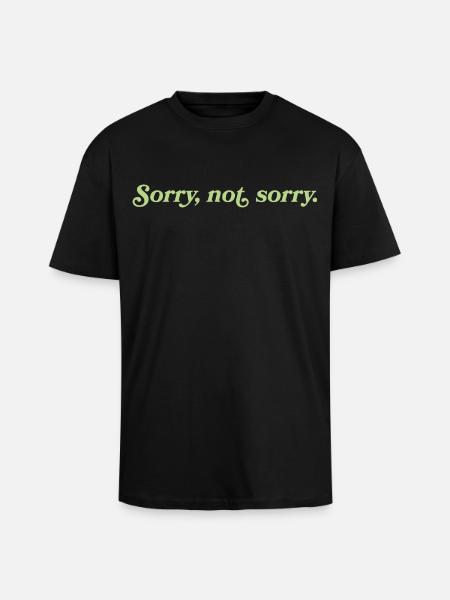 Désolé, pas désolé – Cheeky Attitude - T-shirt unisexe oversize épais - noir